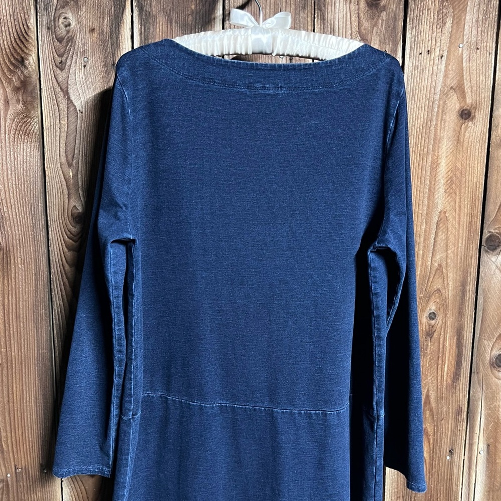 J.Jill Indigo Navy Blue Denim Look
PureJill Classic Faux Wrap Skirt Dress Sz L - Picture 12 of 13